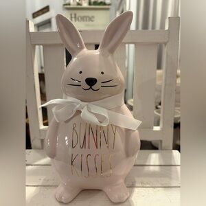 Rae Dunn Pink Easter Bunny Ceramic Decor